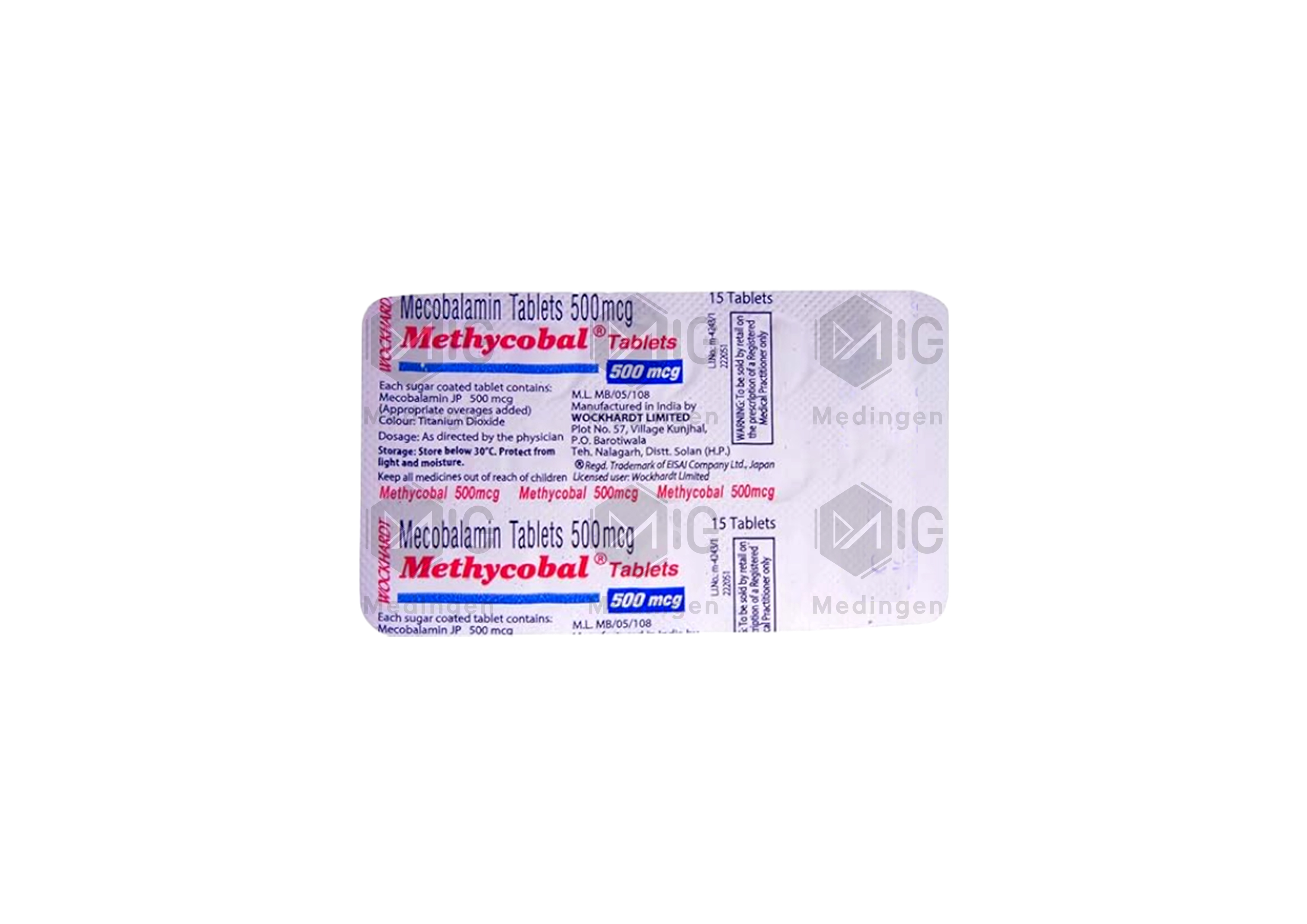 METHYCOBAL 500MCG
